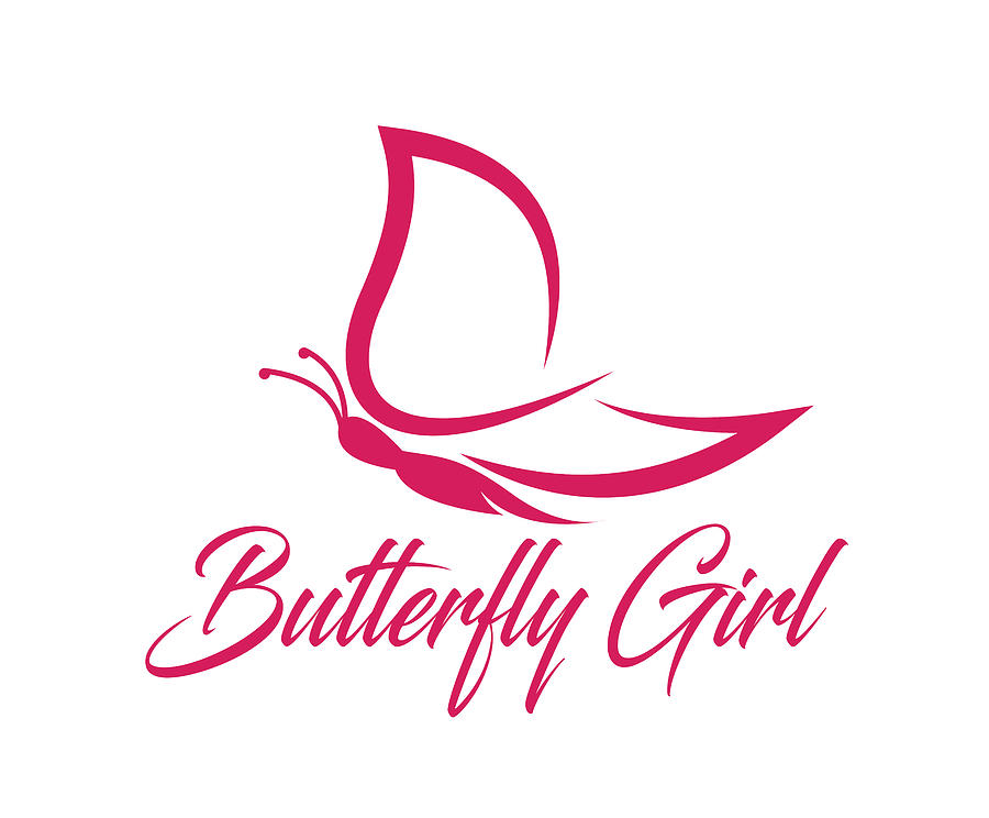 Butterfly Girl Logo For Clothing Digital Art by Scott Fulton