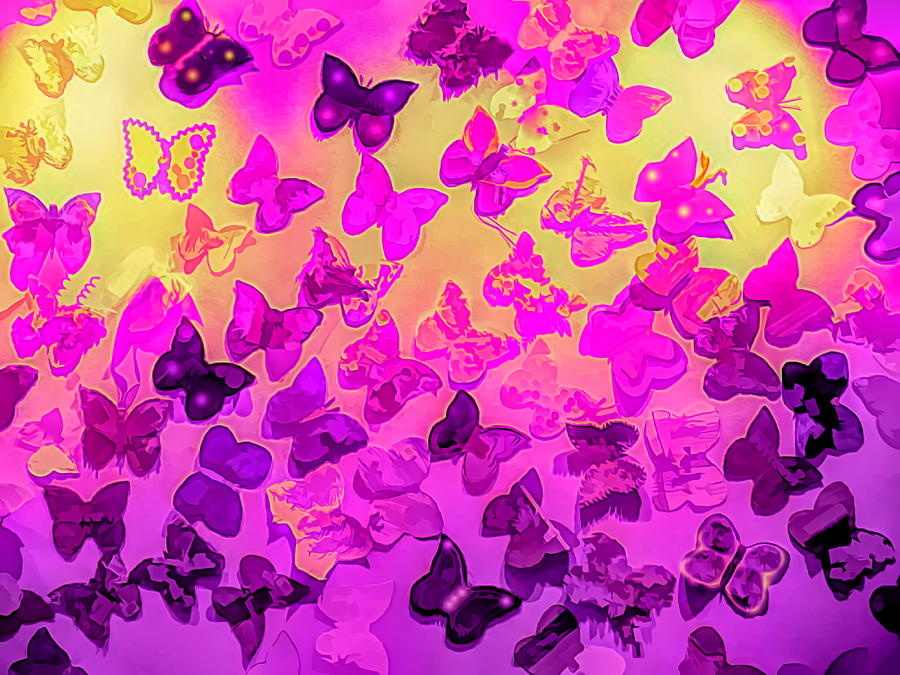 Butterfly Impressions Digital Art by Susan Hope Finley