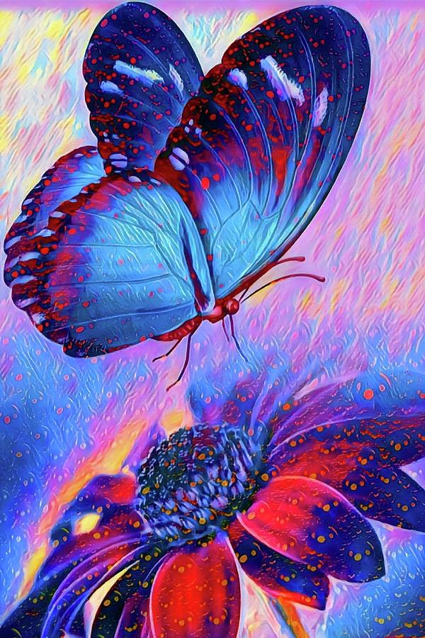 Butterfly in Rain Digital Art by Barry Patrick - Fine Art America