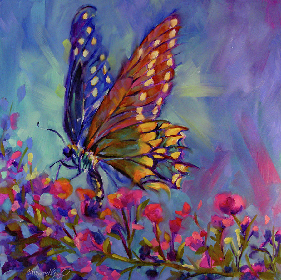 Butterfly Kisses Painting by Chris Brandley