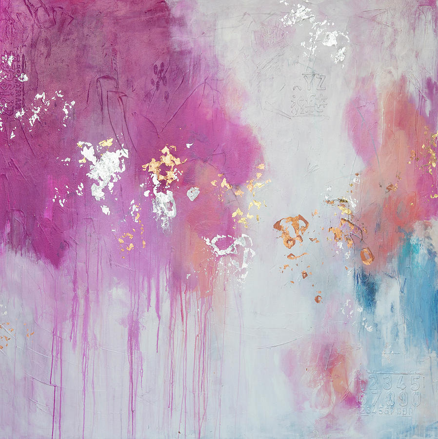 Abstract Painting - Butterfly Kisses by Julie Ahmad