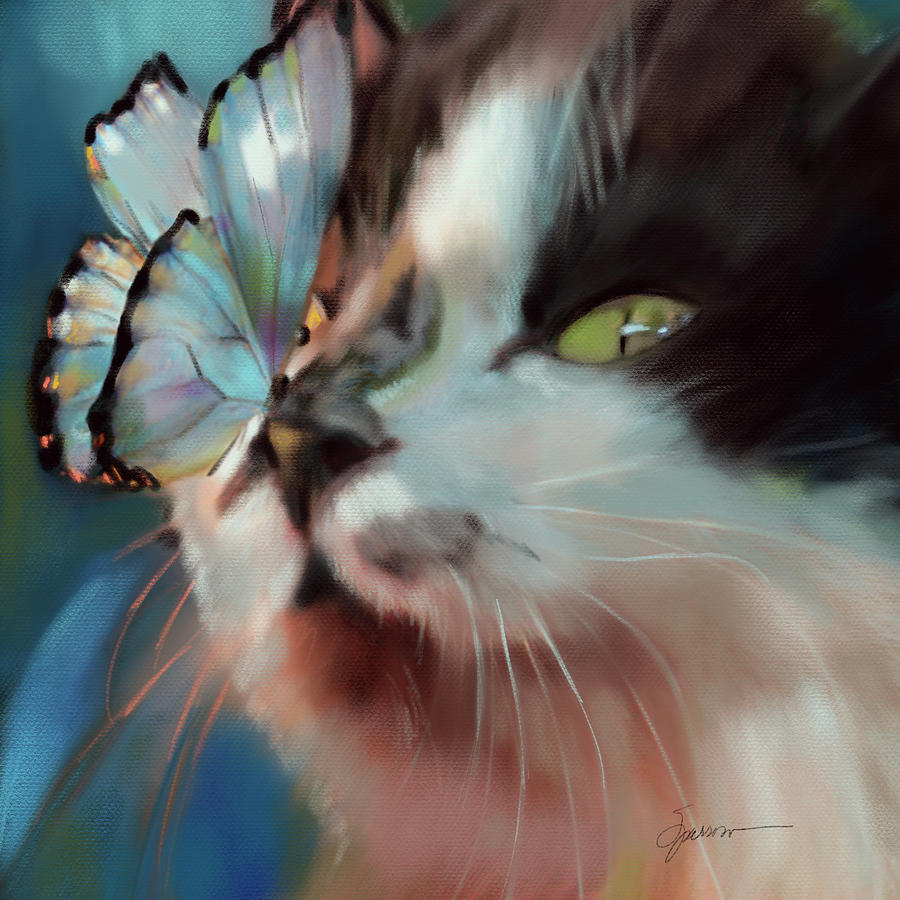 Butterfly Kisses Painting by Mary Sparrow