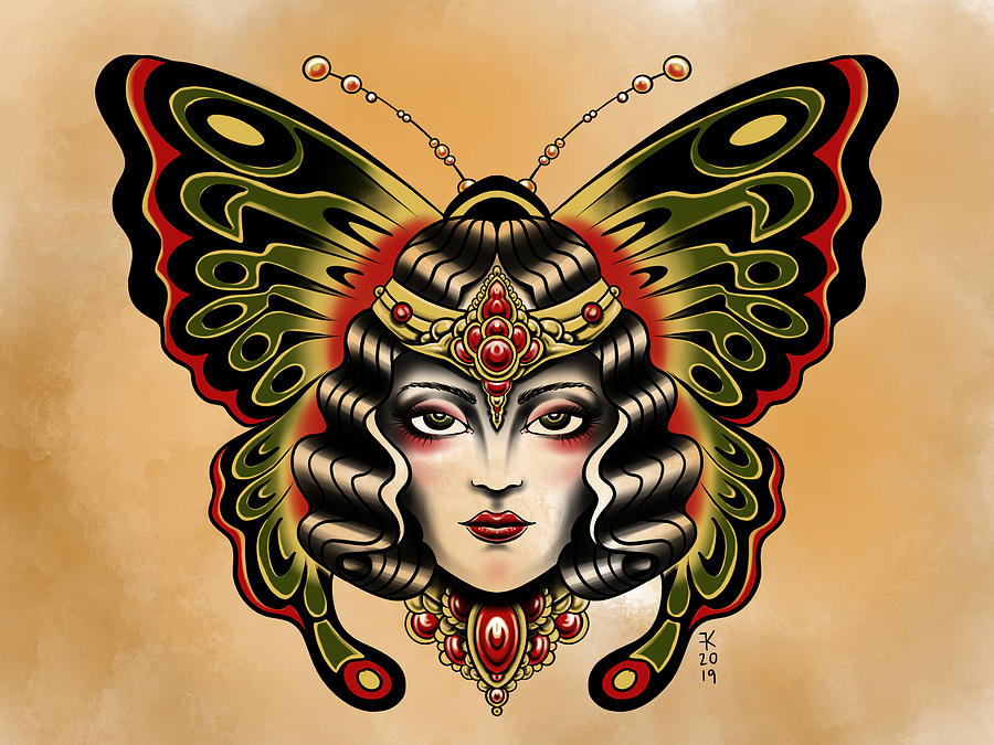 Butterfly lady Digital Art by Katie Farlow - Fine Art America