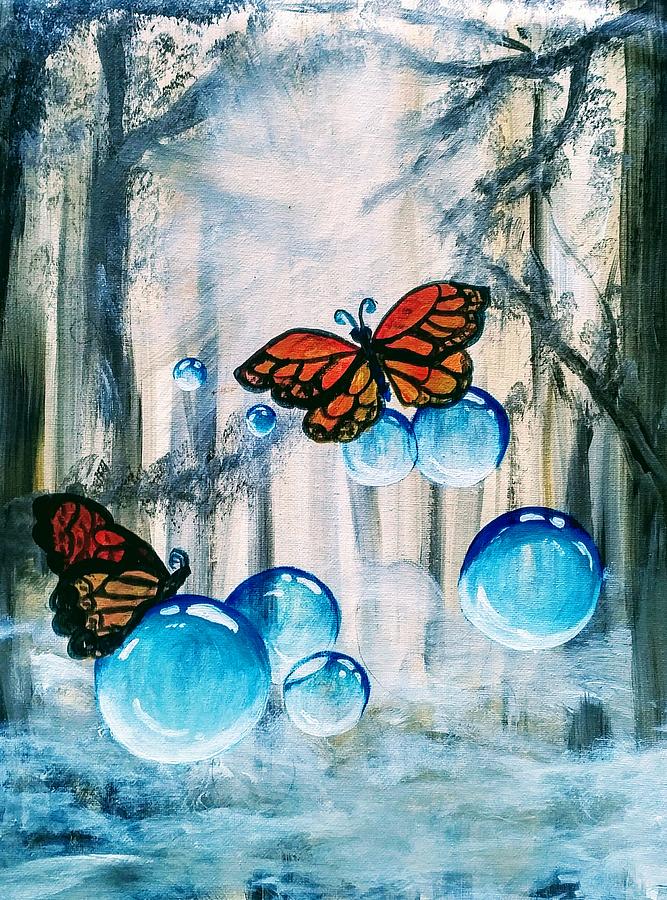 Butterfly Land Painting by Lynne McQueen