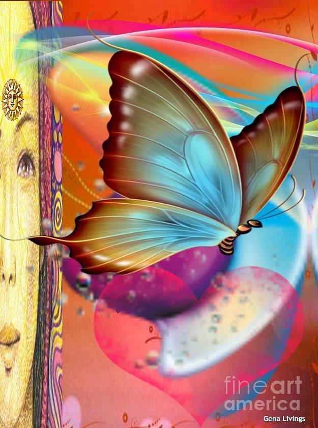Butterfly Love Journal Digital Art by Gena Livings