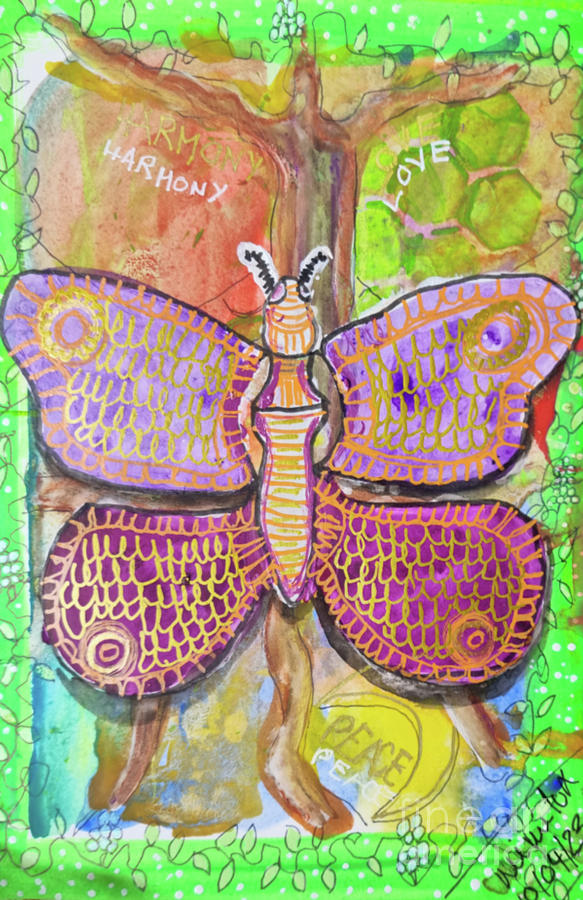 Butterfly Magic Painting by Mimulux Patricia No