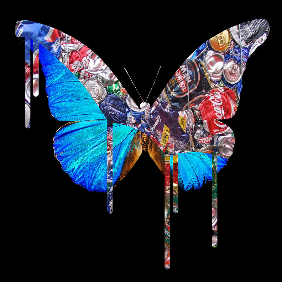 Butterfly Melt Cans Butterfly Lover Painting by Tony Rubino