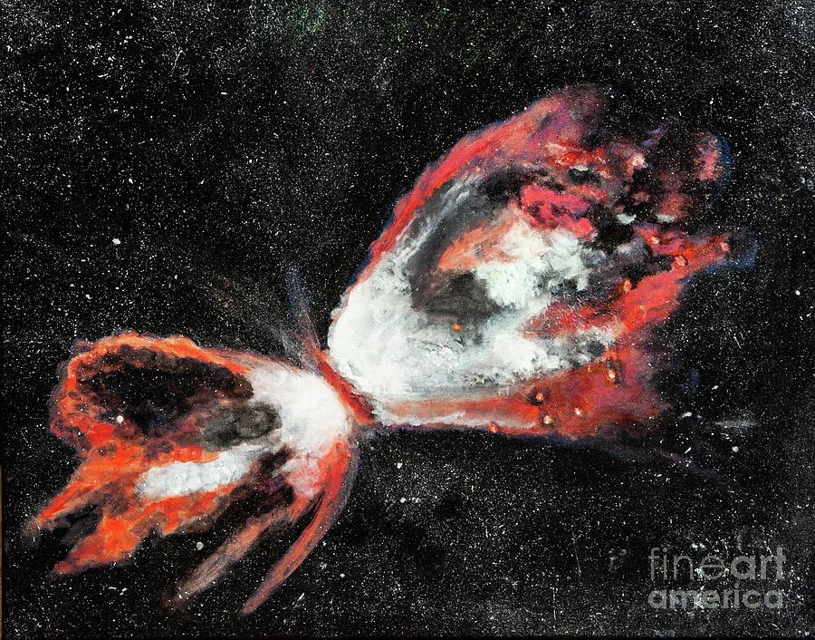 Butterfly Nebula Painting by Laurette Escobar
