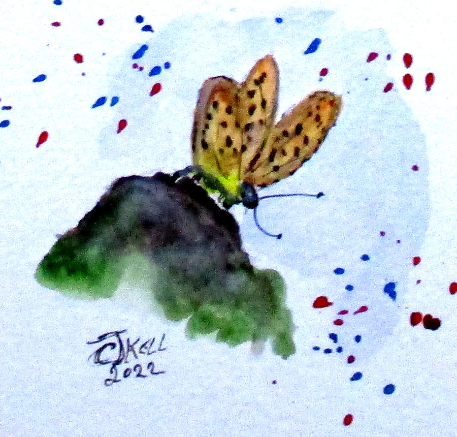Butterfly No5 Painting by Clyde J Kell