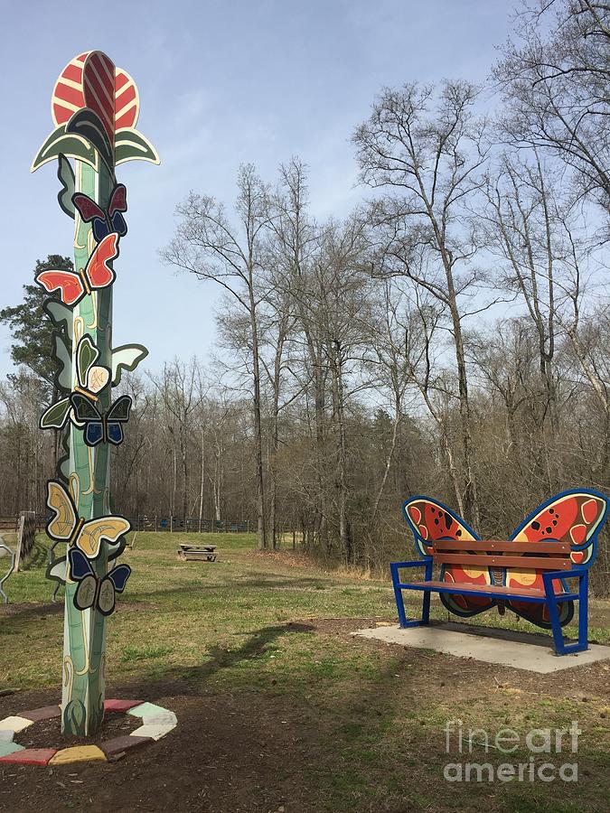 Butterfly Park along Sams Branch Greenway in Clayton, North Carolina Photograph by Catherine Ludwig Donleycott