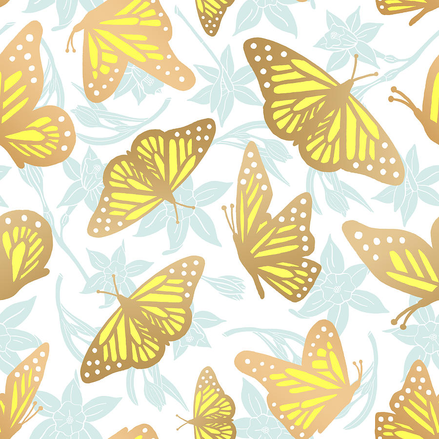 Butterfly Pattern - Art by Jen Montgomery Painting by Jen Montgomery