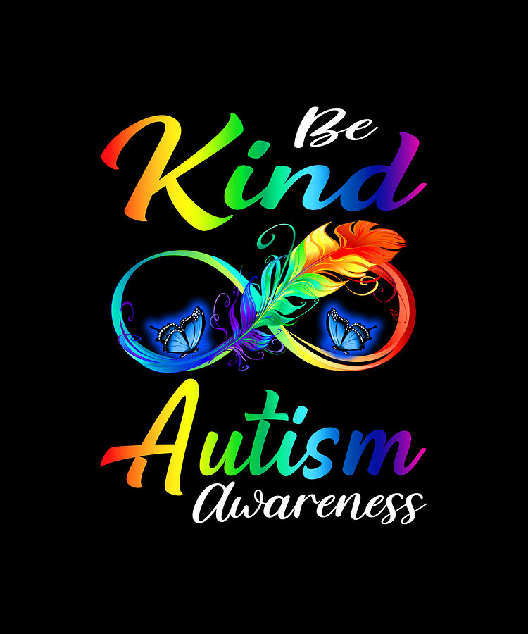 Butterfly Ribbon Be Kind Autism Awareness Infinity Neurodiversity ...