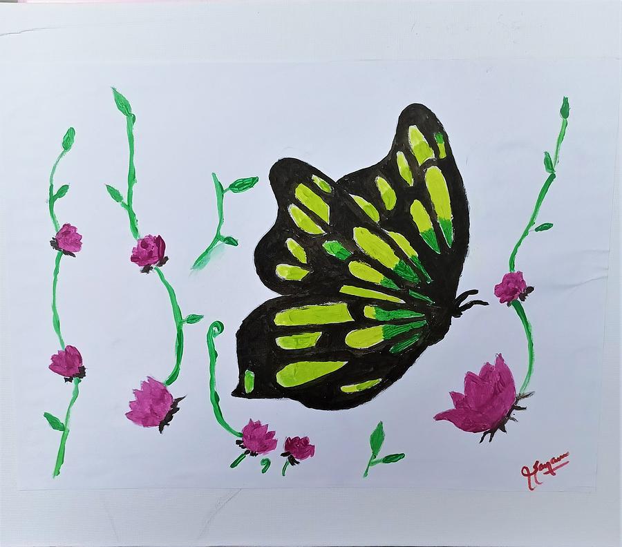 Butterfly Painting by Sanam | Fine Art America