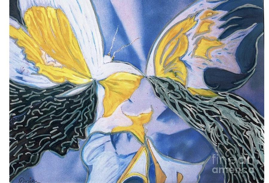 Butterfly Series Painting by Duygu Kivanc