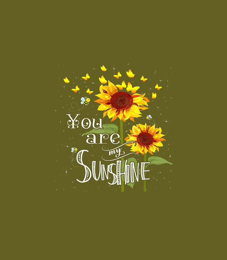 You Are My Sunshine Panda With Sunflower Motivational Water 