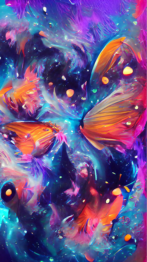 Butterfly Swirls Digital Art by Vennie Kocsis