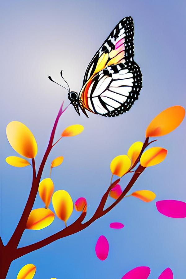 Butterfly Tree #1 Digital Art by Terry Hi - Fine Art America