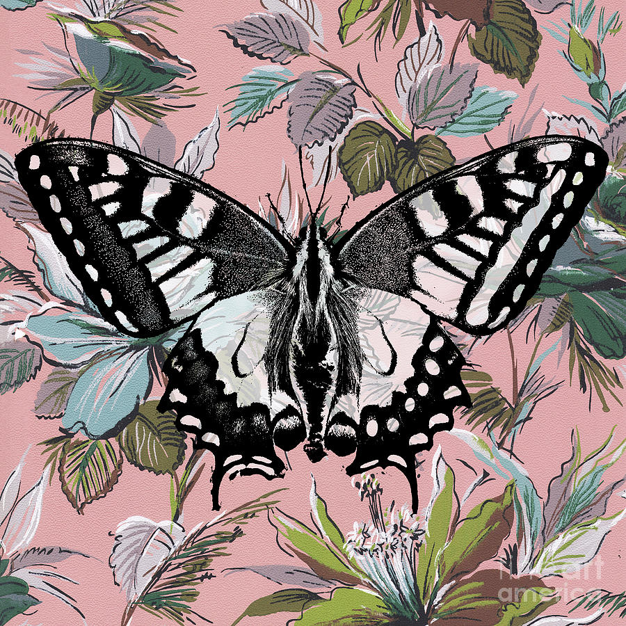 Butterfly Wallpaper Square Mixed Media by Dean Russo - Pixels