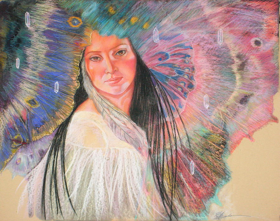 Butterfly woman dreamer medicine Pastel by Pamela Mccabe Butterfly woman dreamer medicine Pastel by Pamela Mccabe