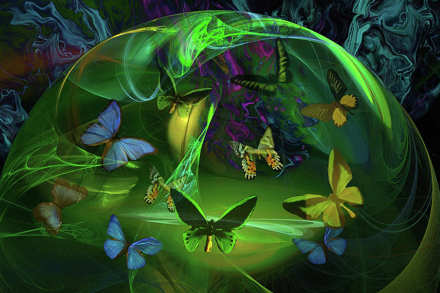 Butterfly World Digital Art by Lisa Yount