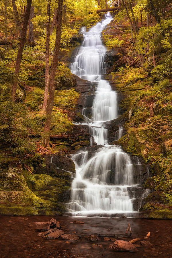Waterfall Photograph - Buttermilk Falls In Autumn by Susan Candelario