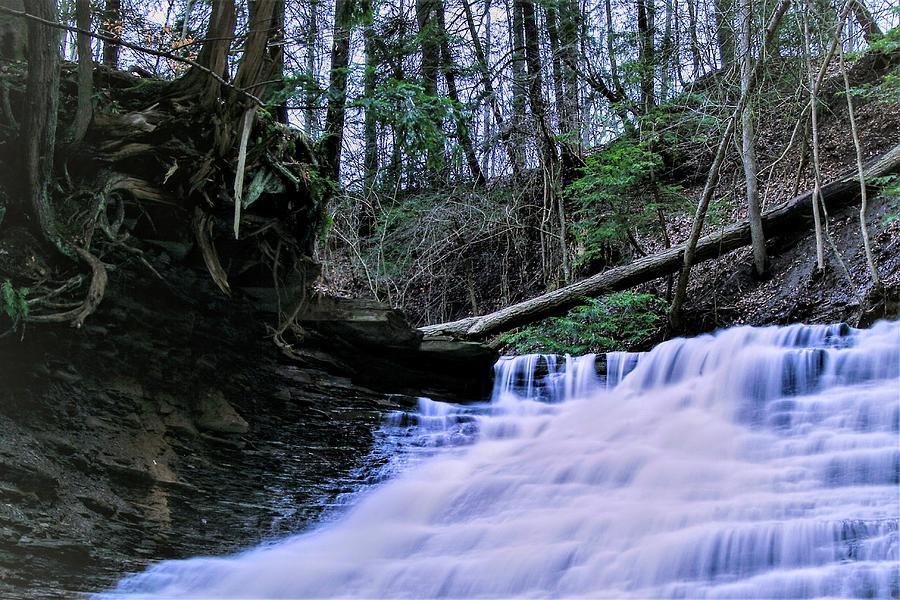 Buttermilk Falls in the Spring Photograph by Brad Nellis
