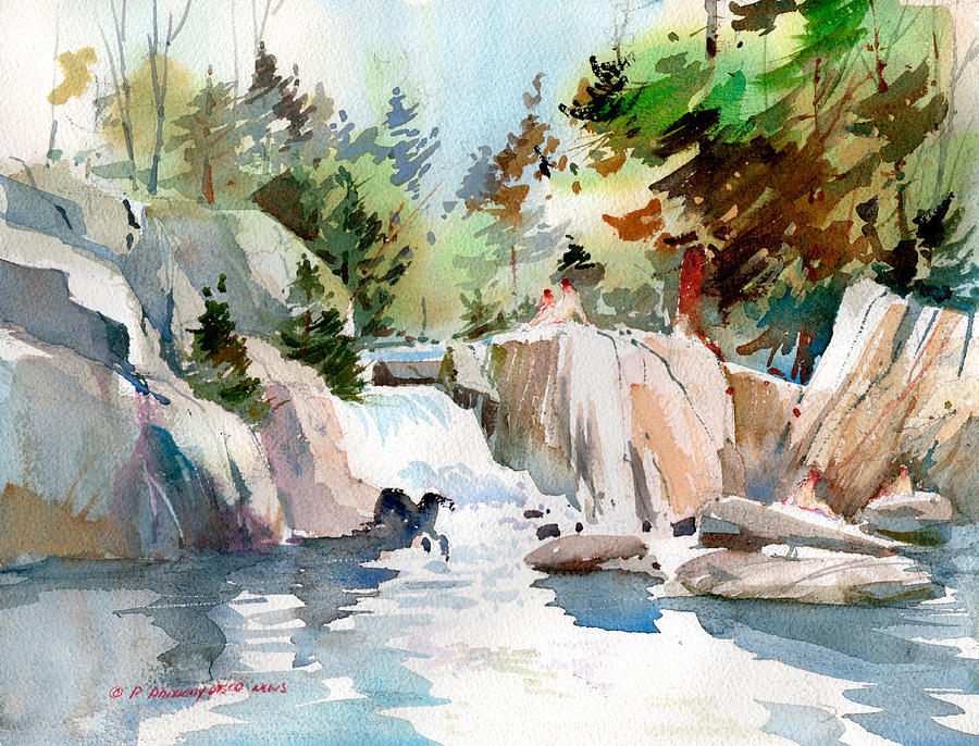 Buttermilk Falls Painting by P Anthony Visco