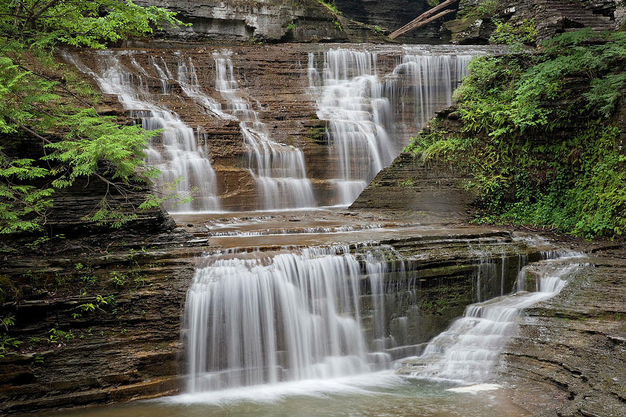 Buttermilk Falls State Park Photograph by Phil Degginger