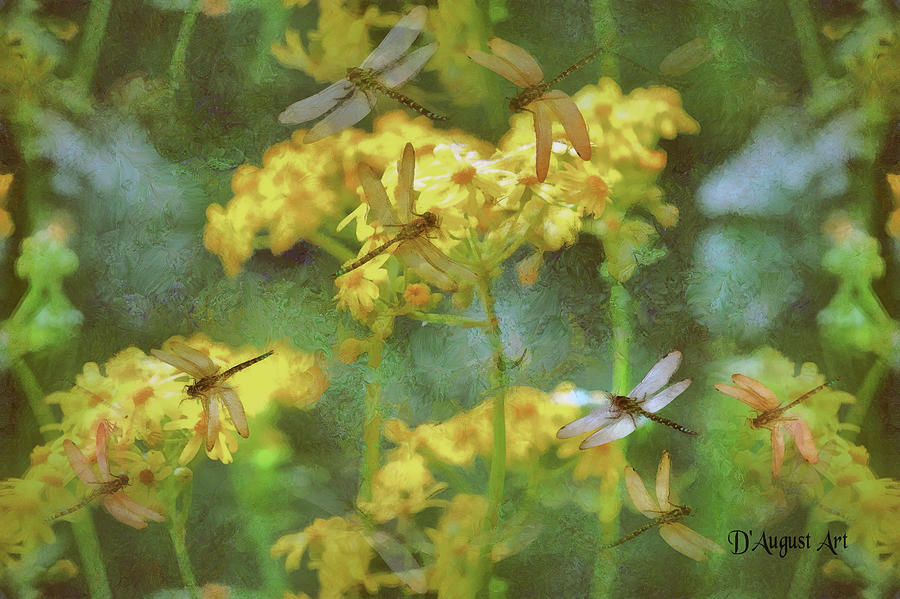 Butterweeds And Fireflies Digital Art by Theresa Campbell