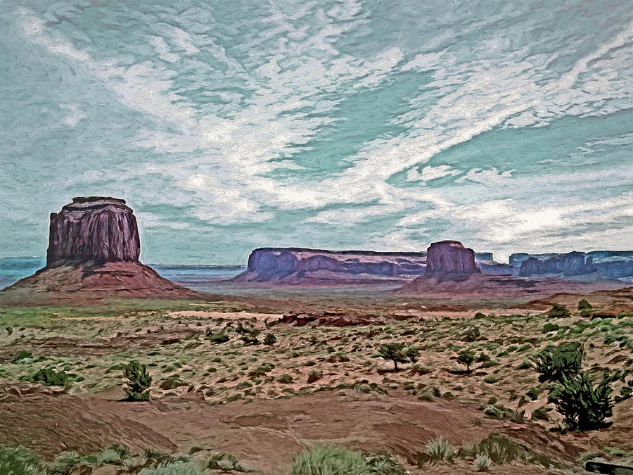 Buttes And Mesa View Digital Art by Robert James - Pixels