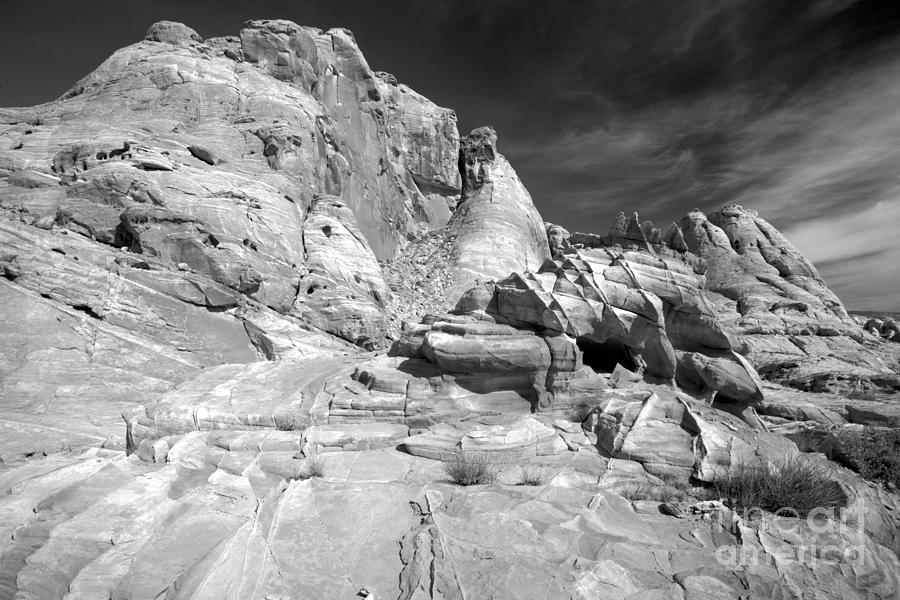 Buttes Of The Valley Of Fire Black And White Photograph by Adam Jewell