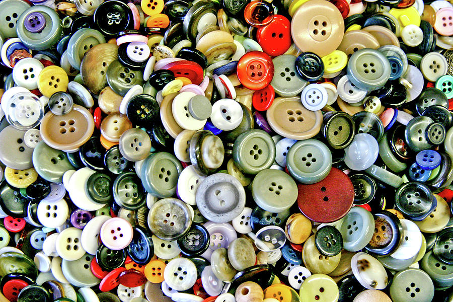 Buttons Photograph by Steve Ladner