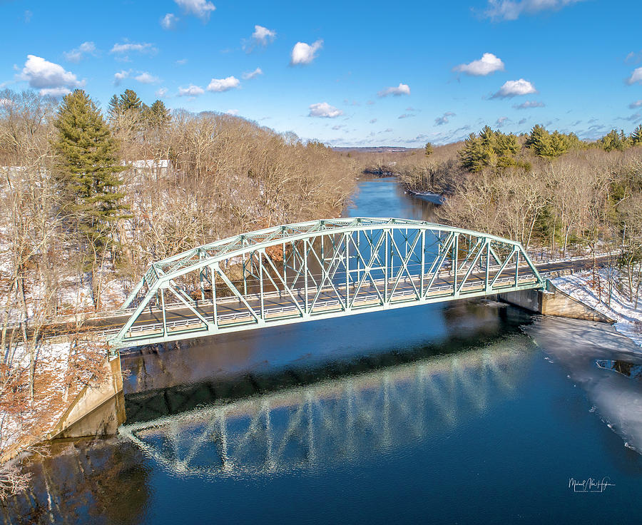Butts Bridge Winter Photograph by Veterans Aerial Media LLC