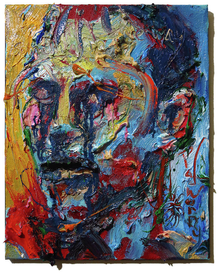 Buy Original Abstract Oil Painting Impressionism Outsider Portrait Impasto Texture Expressions Art Painting By David Padworny