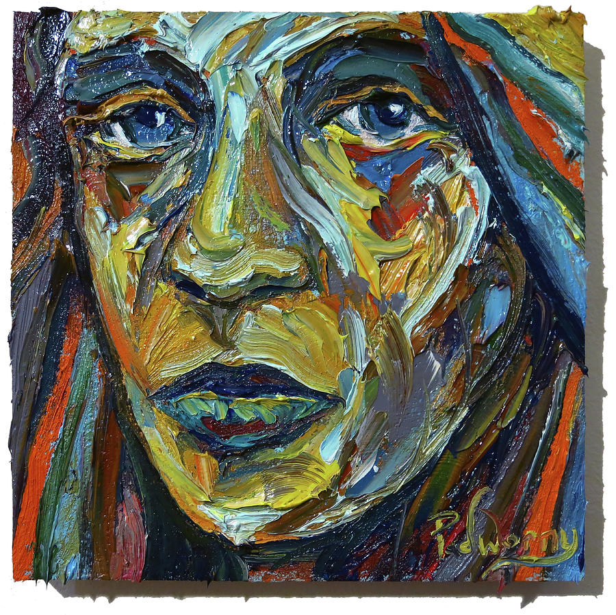 Buy original-Oil Painting Expressionist Face-Portrait Original Abstract ...