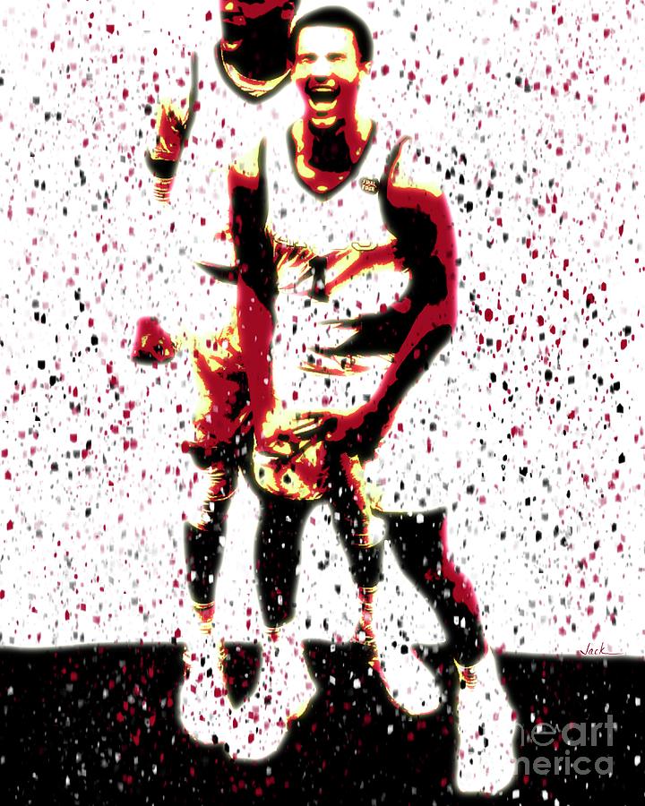 Gonzaga Painting - Buzzer Beater Celebration by Jack Bunds Gonzaga Painting - Buzzer Beater Celebration by Jack Bunds