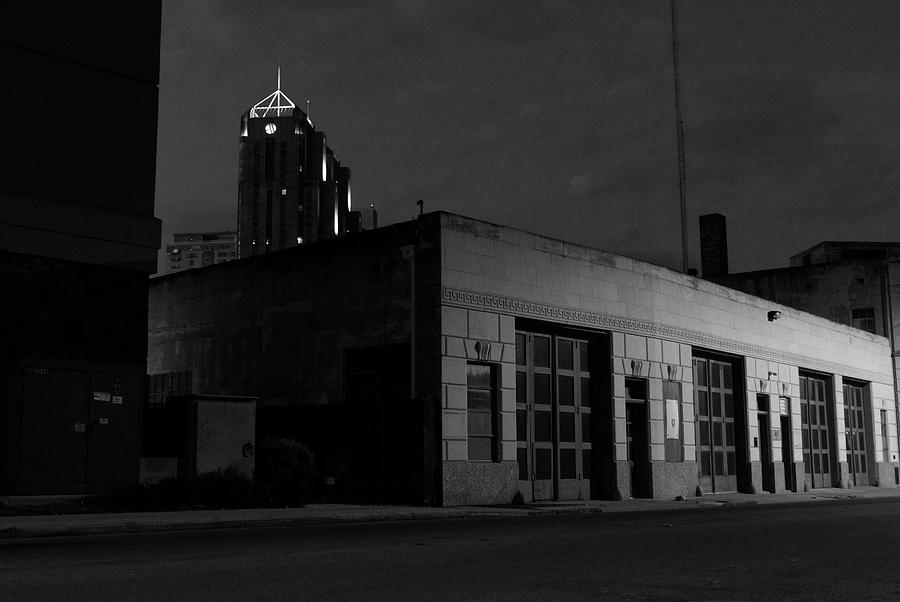 BW Central Fire Headquarters Photograph by Eric Hafner