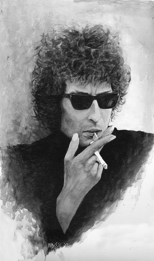 BW Dylan Painting by William Walts