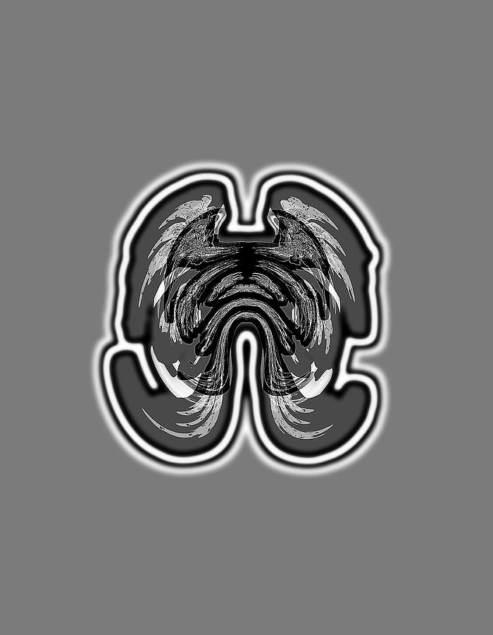 BW Mammoth Abstract Digital Art by Jon VanStrate