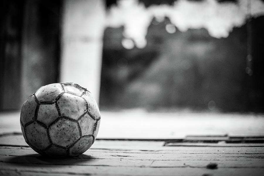 BW Soccer and Football 20 Photograph by FRANK Designs - Fine Art America