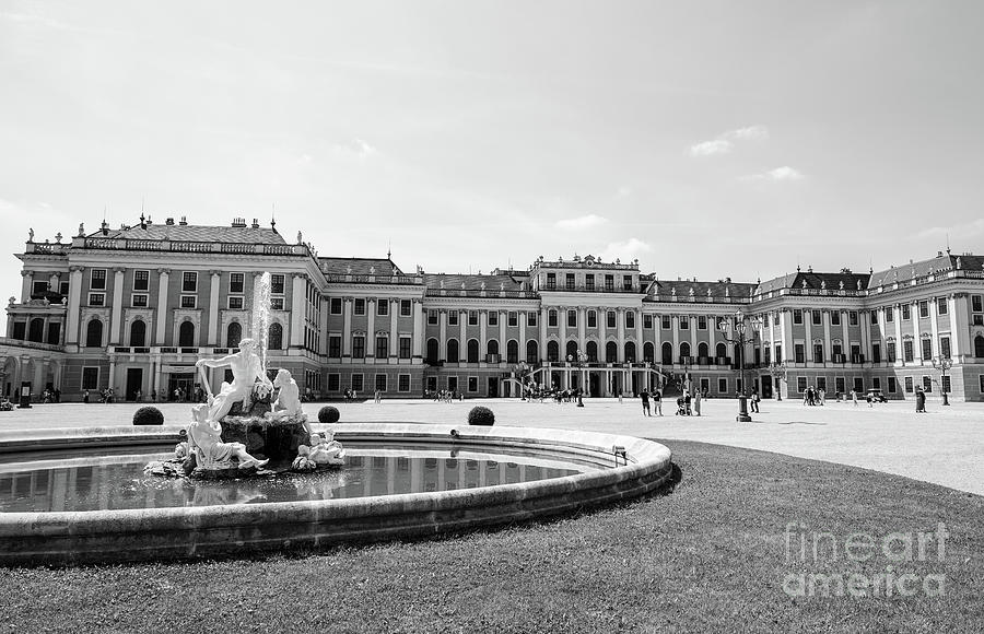 BW The Fountain at Schonbrunn Palace in Vienna Austria 1 of 2 ...