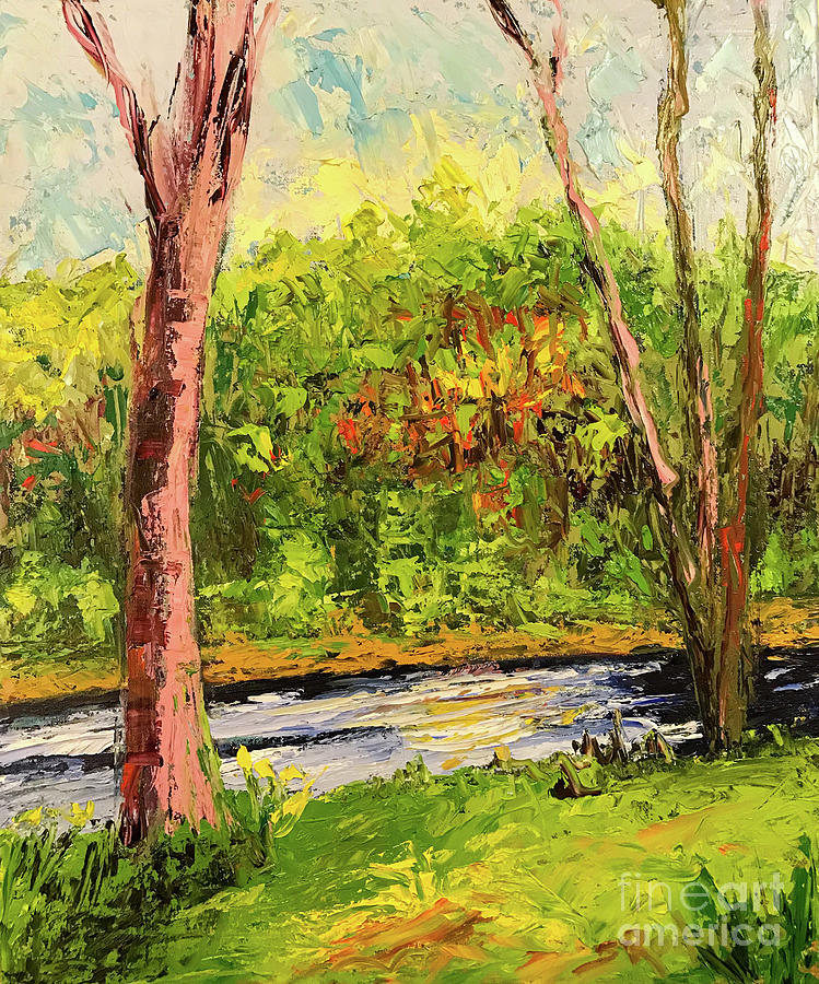 By the Brook Painting by Sherrell Rodgers