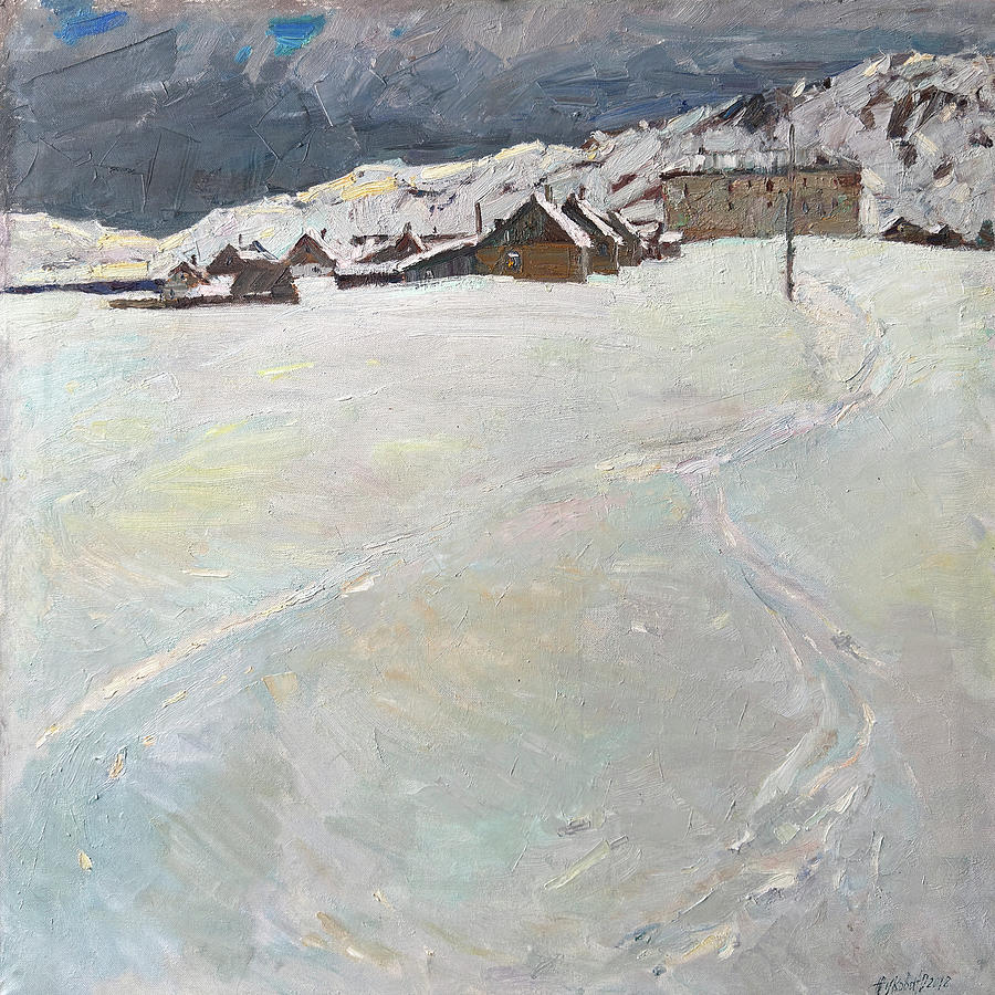 Winter Painting - By the coldest sea by Juliya Zhukova