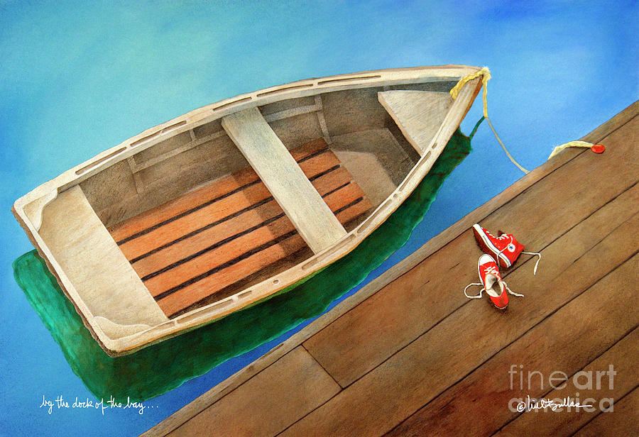Boat Painting - By The Dock Of The Bay... by Will Bullas