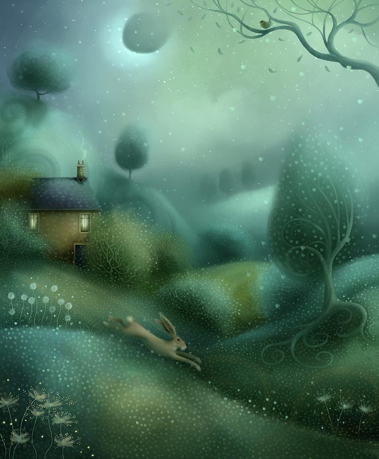 Cottage Painting - By the Light of the Moon by Joe Gilronan