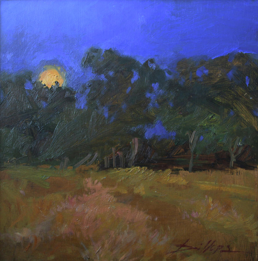 By the Pale Moon  Painting by Elizabeth - Betty Jean Billups