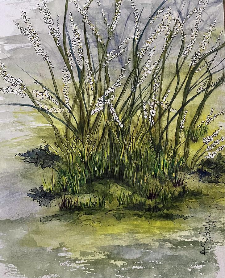 By the Pond  Painting by Annamarie Sidella-Felts