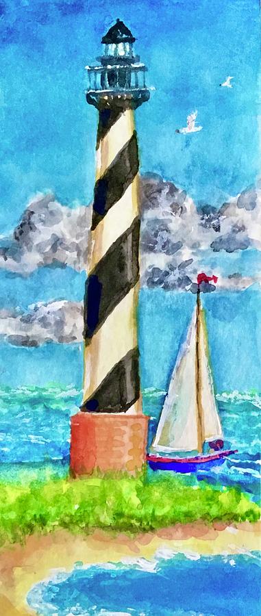 By the Sea Painting by Cheryl Wallace