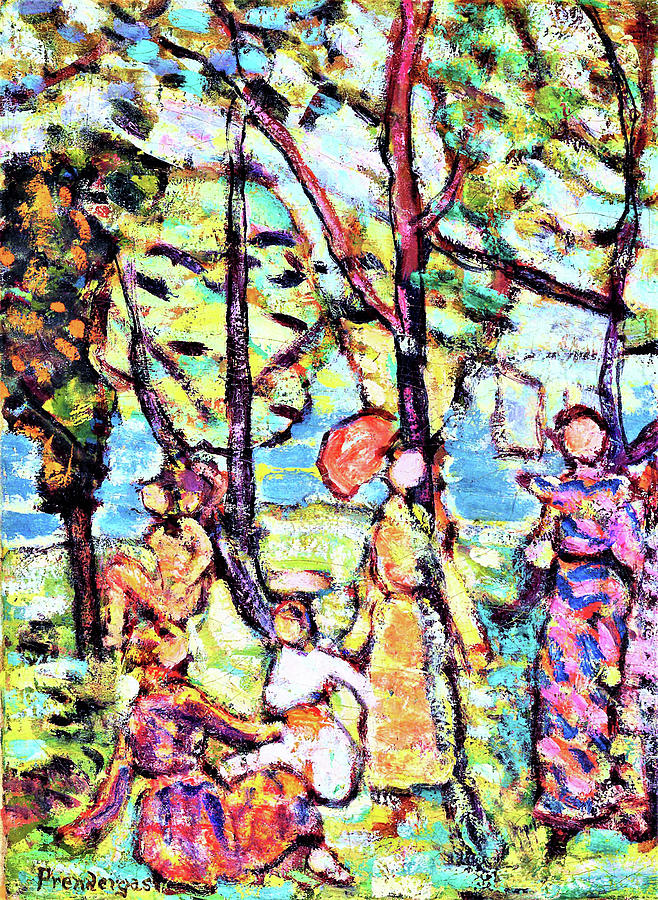 By the Sea - Digital Remastered Edition Painting by Maurice Brazil Prendergast