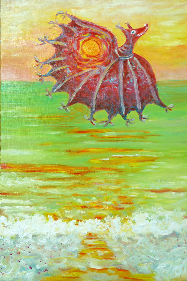 By the sea Painting by Elzbieta Goszczycka